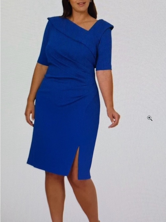 Adrianna Papell Dresses & Skirts - Adrianna Papell Royal Blue Asymmetrical Sheath Dress